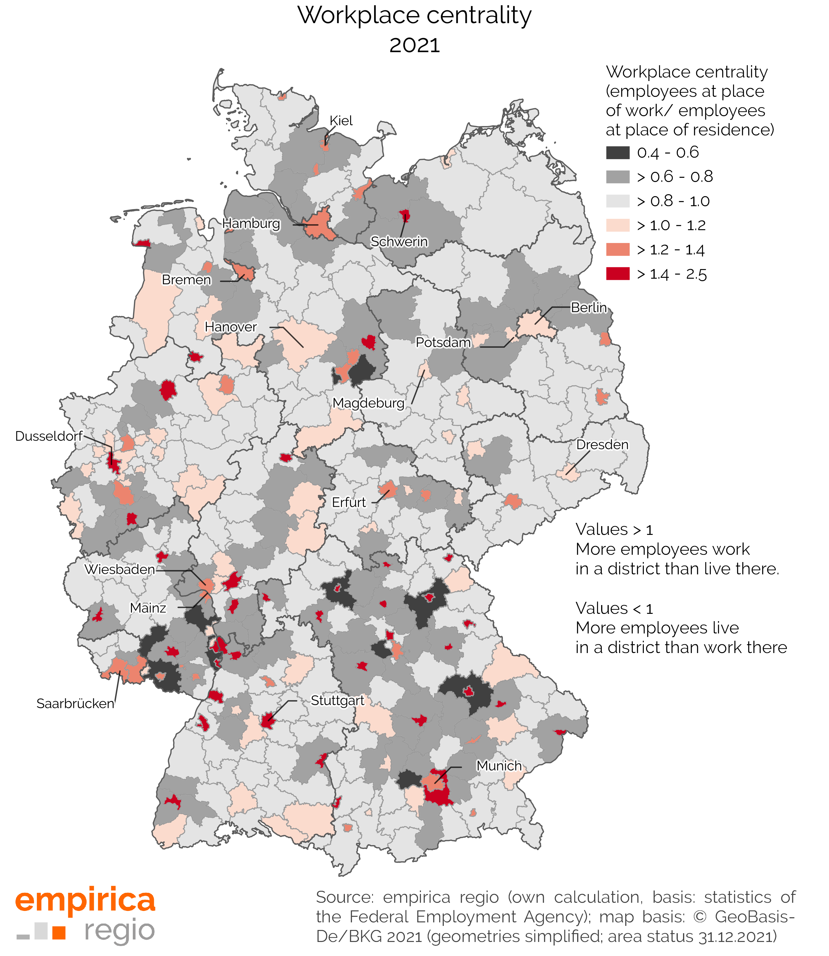 Commuter flows: metropolitan outskirts gain importance