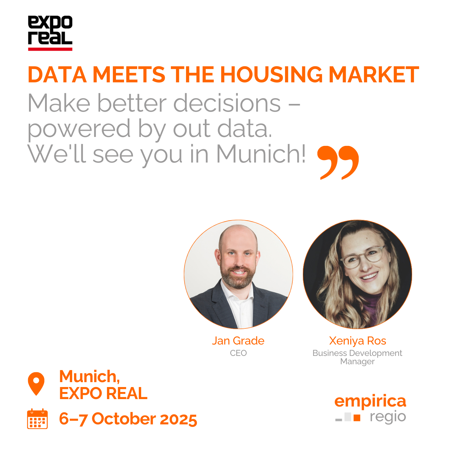 Meet us as EXPO REAL 2025